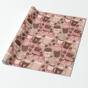 Cozy Coffee Cup Pattern (5) Wrapping Paper