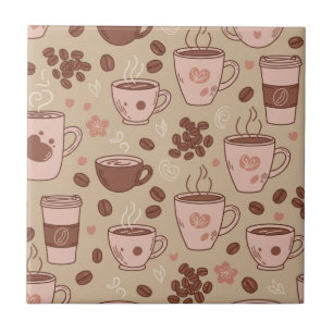 Cozy Coffee Cup Pattern (7) Tile
