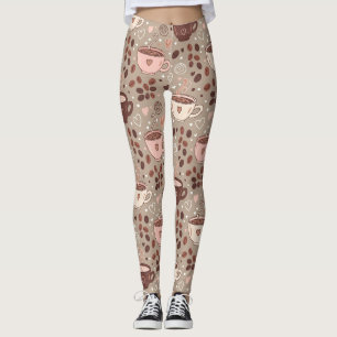 Cozy Coffee Cup Pattern (8) Leggings