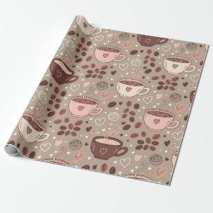 Cozy Coffee Cup Pattern (8) Wrapping Paper