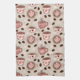 Cozy Coffee Cup Pattern (9) Kitchen Towel