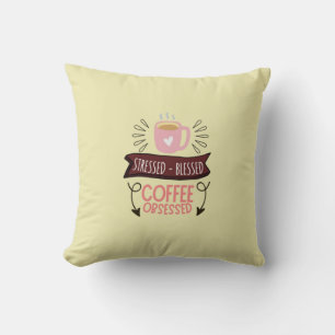 Cozy Coffee Lover's Pillow – Rustic Cafe Vibes
