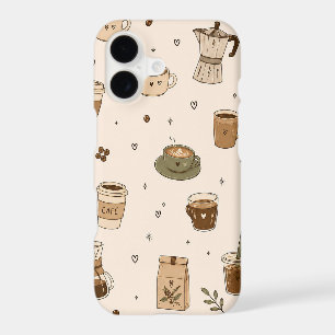 Cozy Coffee Pattern Cute Café Drinks & Espresso