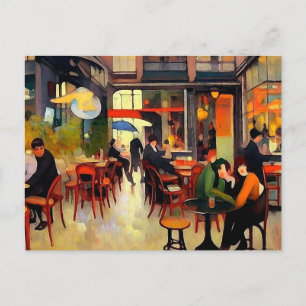 Cozy Coffee Shop in Paris Postcard