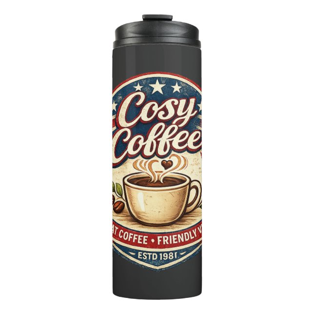 Cozy Coffee Thermal Tumbler (Front)