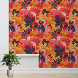 Cozy Colourful Fall Pattern Wallpaper