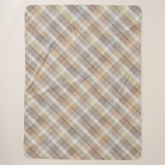 Cozy colourful tartan Sherpa Blanket