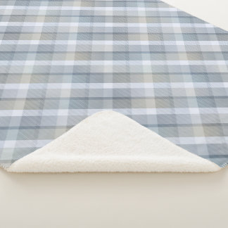 Cozy colourful tartan Sherpa Blanket