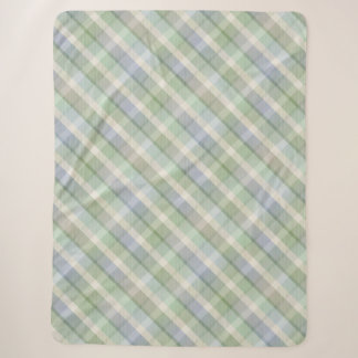 Cozy colourful tartan Sherpa Blanket