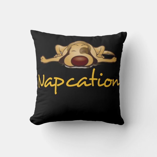 Cozy Comfort for Dog Lovers – Paw-some  Throw Pillow (Front)