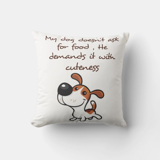 Cozy Comfort for Dog Lovers – Paw-some  Throw Pillow (Front)