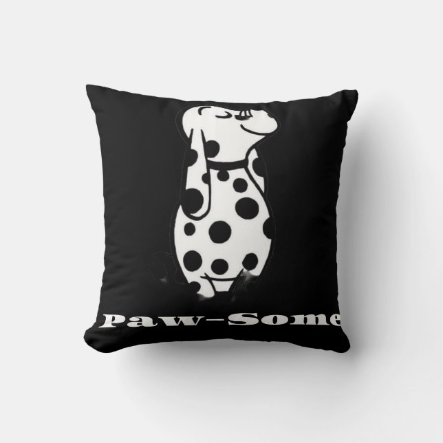 Cozy Comfort for Dog Lovers – Paw-some Throw Pillow (Front)