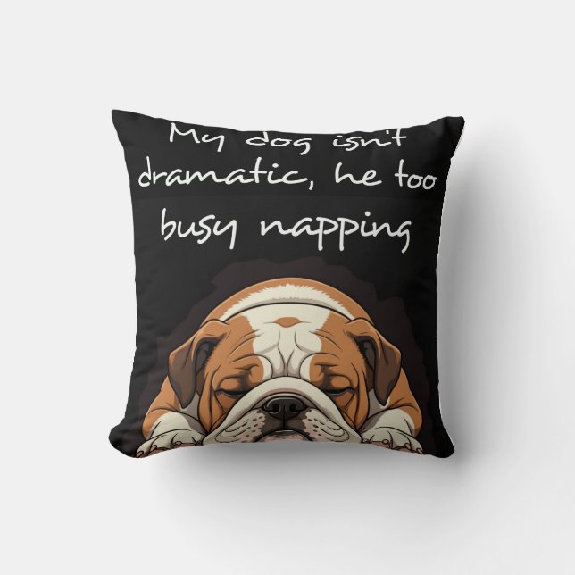 Cozy Comfort for Dog Lovers – Paw-some  Throw Pillow (Front)