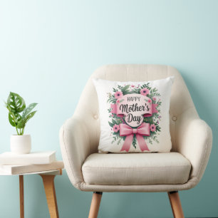 Cozy Comfort for Mom – Happy Mother’s Day Throw Pillow