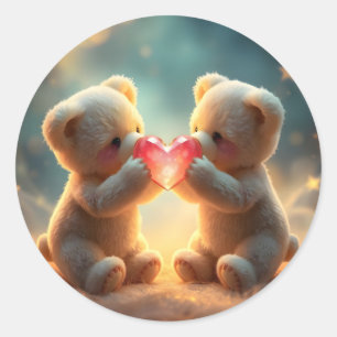 Cozy Companions – Adorable Animal Friends Classic Round Sticker