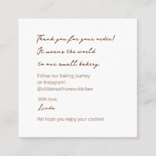 Cozy Cookie Delights Enclosure Card
