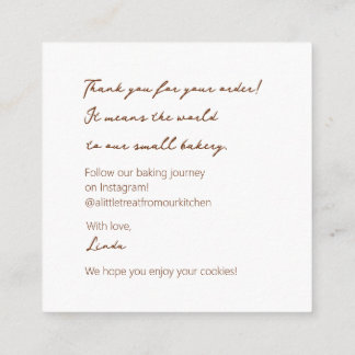 Cozy Cookie Delights Enclosure Card