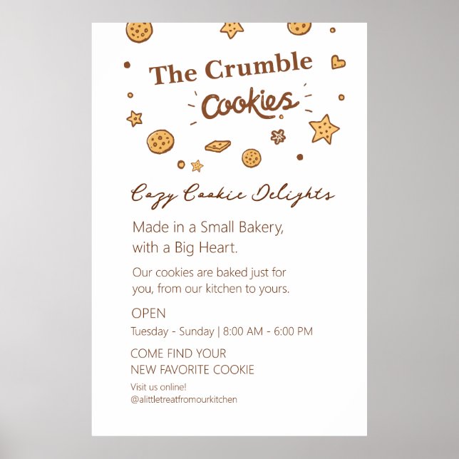 Cozy Cookie Delights Poster (Front)