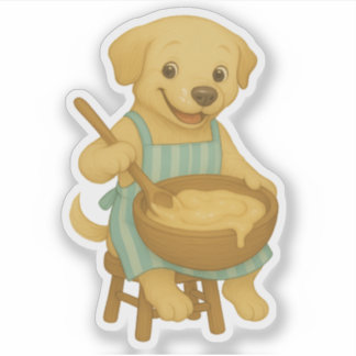 Cozy Cooking Dog Clipart – Happy Labrador 