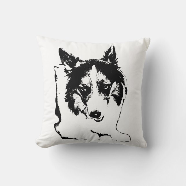 Cozy Corgi by Candlelight Throw Pillow (Front)