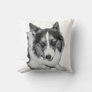 Cozy Corgi Glance Throw Pillow