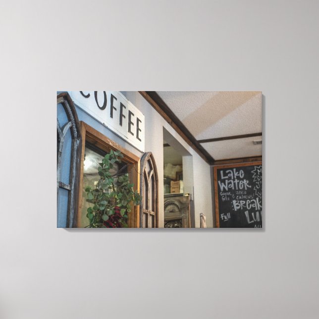  Cozy Corner Café Entrance Canvas Print (Front)