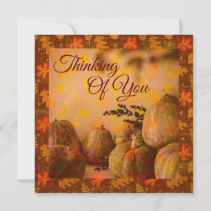 Cozy Cottage Autumn Pumpkins Flat Note Card