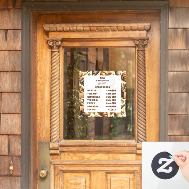 Cozy Cottage Baking Window Cling (Home Door)