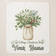 Cozy Cottage Christmas Days Mason Jar Quote