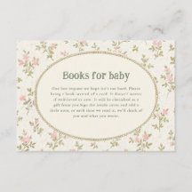Cozy Cottage Floral Baby Shower Books for Baby
