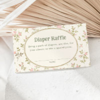 Cozy Cottage Floral Baby Shower Diaper Raffle