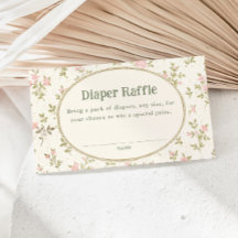 Cozy Cottage Floral Baby Shower Diaper Raffle