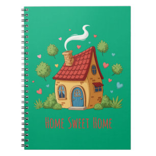 Cozy Cottage "Home Sweet Home" Cute Illustration Notebook