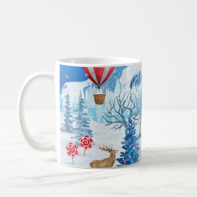 Cozy Cottage In Winter Wonderland Coffee Mug (Left)