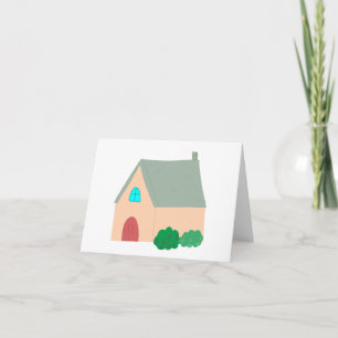 Cozy Cottage With Red Door Home Gift Thank You Card