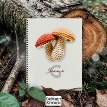 Cozy Cottagecore Crochet Mushroom Monogram Name