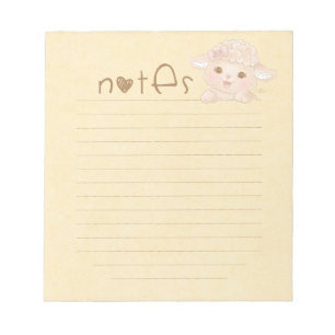 Cozy Cottagecore Lamb Writing Notepad