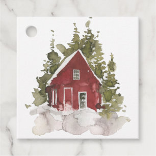 Cozy Country Home in the Snow Gift Tags