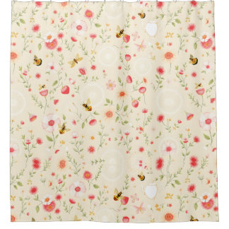 Cozy Countryside Shower Curtain – Cottagecore 