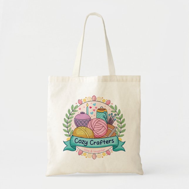 Cozy Crafters Club Tote Bag (Front)