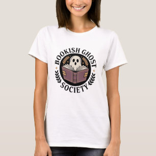Cozy Cream Badge Bookish Ghost T-Shirt