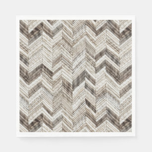 Cozy cream brown chevron pattern, napkin