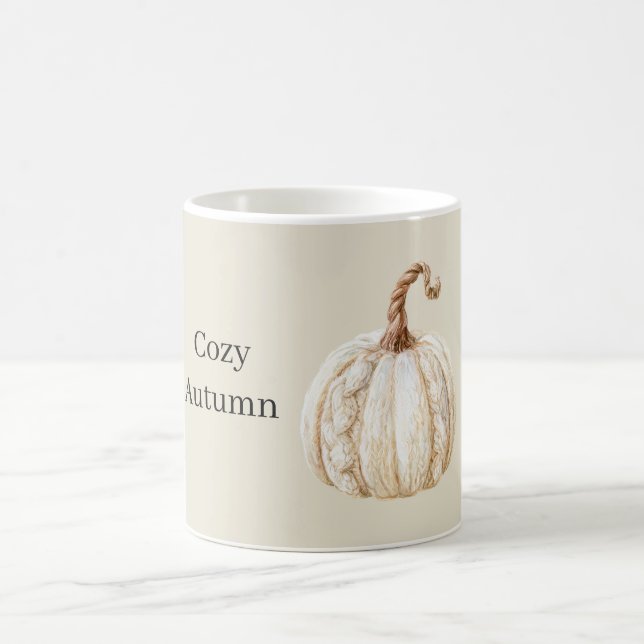 Cozy Cream Pumpkin Coffee Mug (Center)