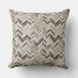 Cozy cream taupe chevron throw pillow