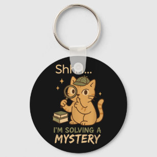 Cozy Crime Club Mystery Reader Bookish Sleuth Gift Keychain