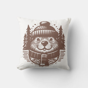 Cozy Critter: Adorable Beaver Pillow for Ultimate
