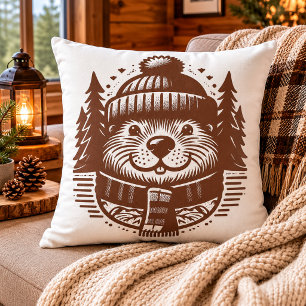 Cozy Critter: Adorable Beaver Pillow for Ultimate
