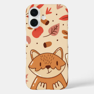 Cozy Critter Autumn Fox Friend iPhone 16 Case