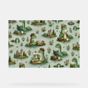 Cozy Cryptids Nessie Loch Ness Monster hobbies  Acrylic Sign