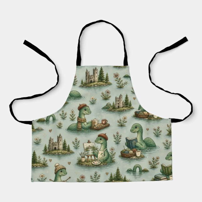Cozy Cryptids Nessie Loch Ness Monster hobbies  Apron (Front)